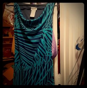 Navy and light blue dress